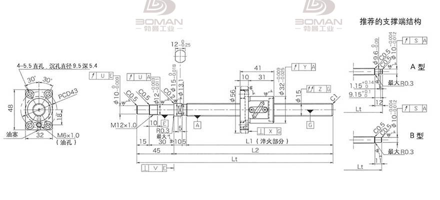 KURODA GP1504DS-BALR-0600B-C3S hcnc黑田精工丝杆