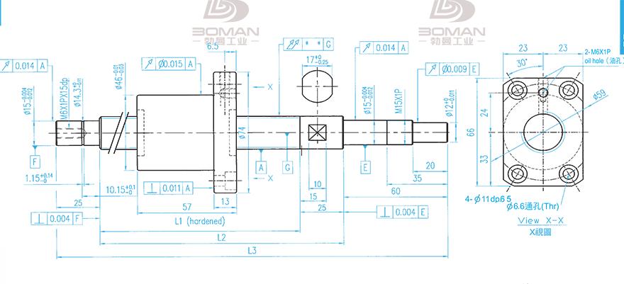 TBI XSVR02010B1DGC5-999-P1 tbi滚珠丝杠可提供轴端加工