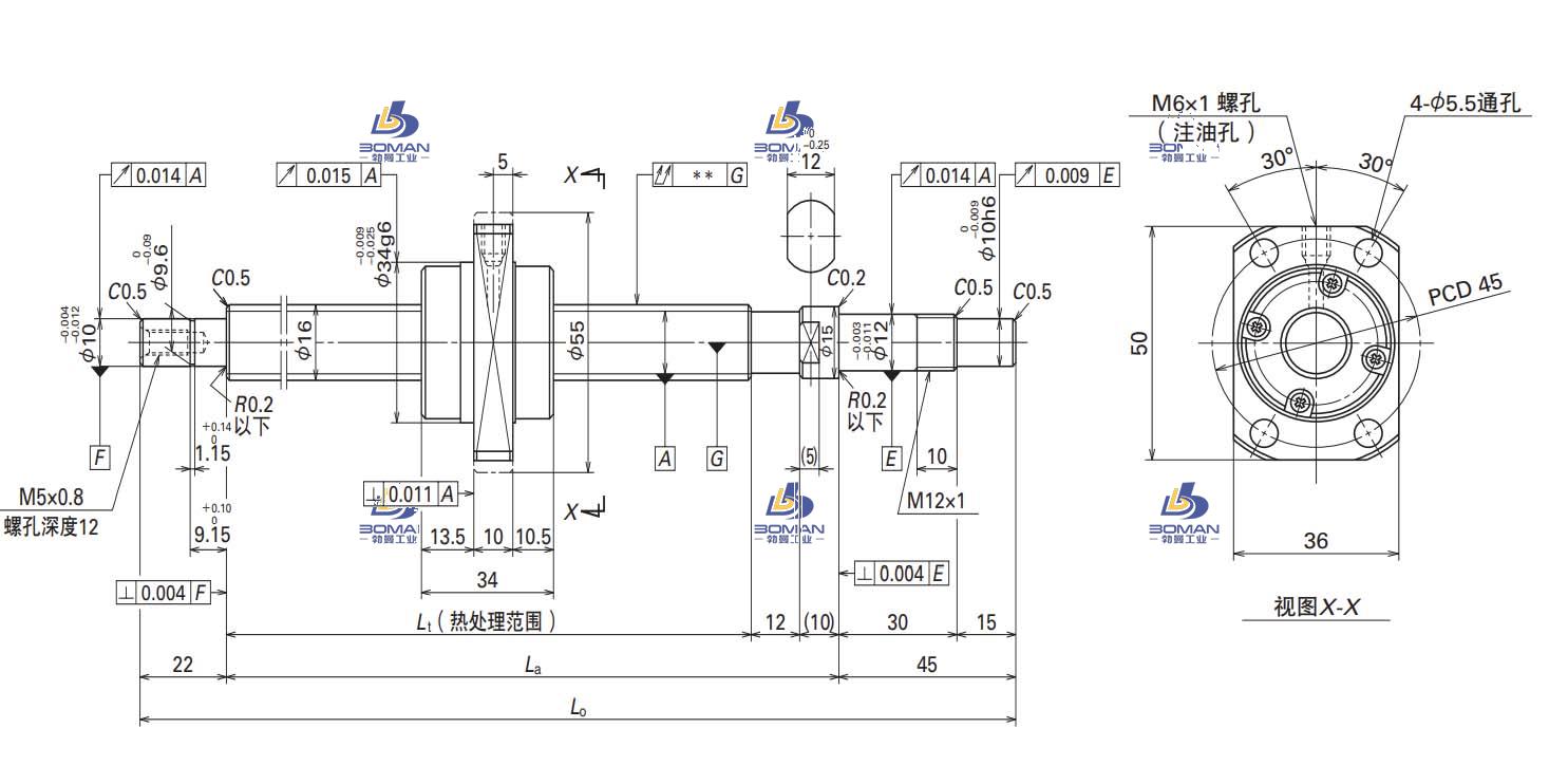 W1605FA-6GX-C5T32-MA标准滚珠丝杠